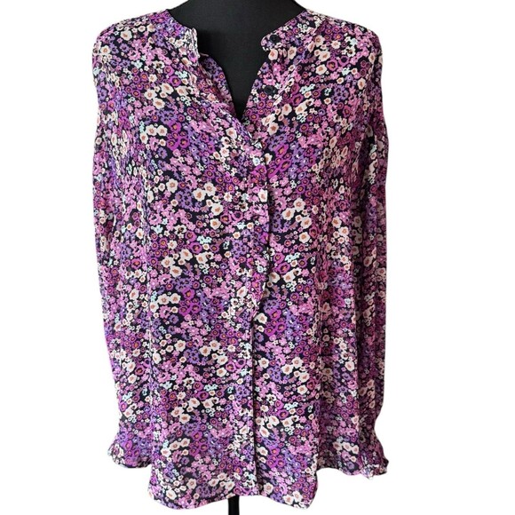 Lane Bryant NWT Purple Floral Blouse Womens Plus Size 18 - Picture 1 of 11